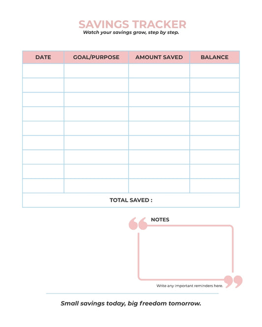 Savings Tracker